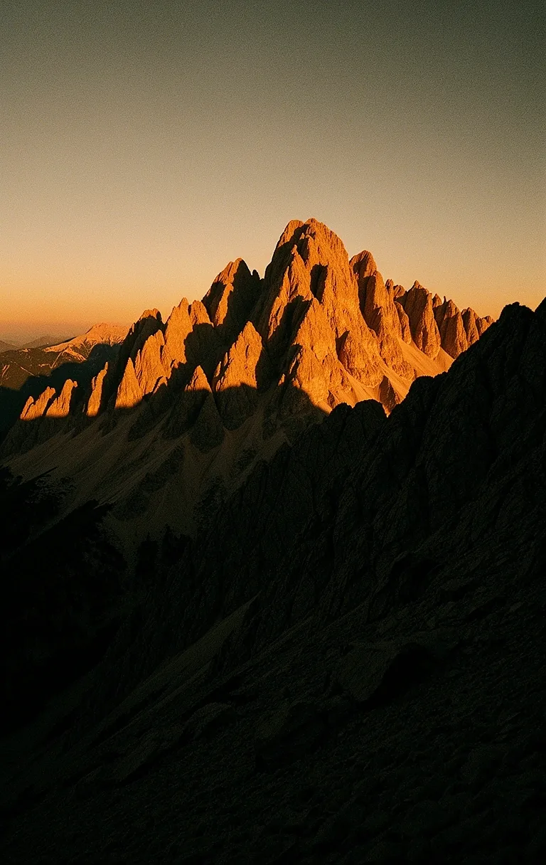 Slovak mountain peaks at sunrise